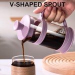 Mini Stainless Steel French Press Coffee Maker 11.8 OZ