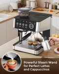 Coffee Espresso Machine with Grinder and Frother