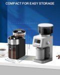 Lonkion Electric Burr Coffee Grinder with 28 Settings
