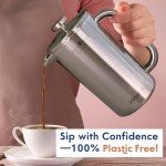 Ziruma Non-Toxic Stainless Steel French Press 34 Oz