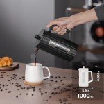 Jze Borosilicate Glass French Press - 34oz