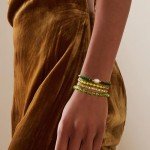 Trendy Green Crystal Stackable Coffee Bean Bracelets