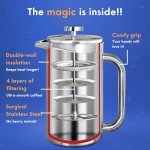 Ziruma Non-Toxic Stainless Steel French Press 34 Oz