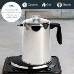 Stovetop Percolator Coffee Maker - 8 Cup Stainless Steel