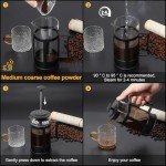 Compact Mini French Press Coffee Maker - 12oz