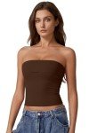 Strapless Coffee Bean Bandeau Top for Women