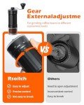 Adjustable Manual Coffee Grinder for Espresso & Travel