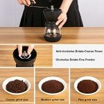 Manual Burr Coffee Grinder with Glass Jars