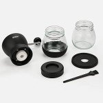 Manual Burr Coffee Grinder with Glass Jars