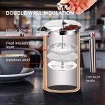 Secura Insulated Stainless Steel French Press, 34oz