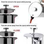Secura Insulated Stainless Steel French Press, 34oz