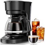 Kismile Compact 5-Cup Drip Coffee Maker
