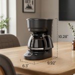 Kismile Compact 5-Cup Drip Coffee Maker