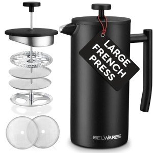 Belwares 50 OZ Insulated French Press Coffee Maker