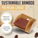 HEXNUB Bamboo Stand for Pour Over Coffee Makers