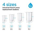GROSCHE 34oz Borosilicate Glass Beaker for Coffee