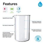 GROSCHE 34oz Borosilicate Glass Beaker for Coffee