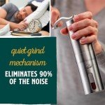 Manual Coffee Grinder with Stainless Steel Burrs