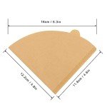 Unbleached Cone Coffee Filters for V60 Drippers - 100 Count