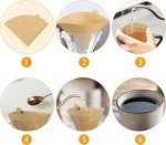 Unbleached Cone Coffee Filters for V60 Drippers - 100 Count