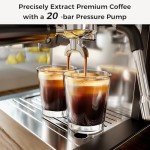 Kismile 20 Bar Espresso Machine with Grinder & Frother