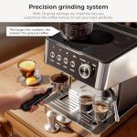 Kismile 20 Bar Espresso Machine with Grinder & Frother