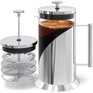 Cafe Du Chateau 34oz Stainless Steel French Press