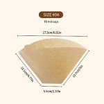 300 Count #4 Cone Coffee Filters - Natural Brown