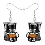 Cute Coffee Maker Earrings for Coffee Lovers