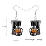 Cute Coffee Maker Earrings for Coffee Lovers