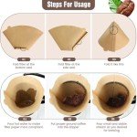 Unbleached Cone Coffee Filters Size 04, 200 Count