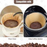 Unbleached Cone Coffee Filters Size 04, 200 Count