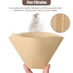 Unbleached Cone Coffee Filters Size 04, 200 Count
