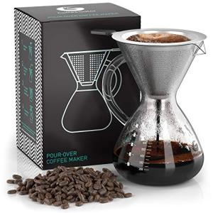 Coffee Gator Pour Over Brewer with Stainless Steel Filter
