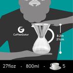 Coffee Gator Pour Over Brewer with Stainless Steel Filter