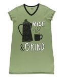 Funny Coffee V-Neck Sleep Shirt for Women