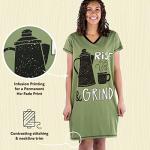 Funny Coffee V-Neck Sleep Shirt for Women