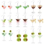 Cute Coffee Bean Dangle Earrings - 9 Pairs