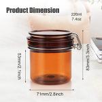 3 Pack Amber Storage Jars with Airtight Lids