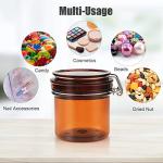3 Pack Amber Storage Jars with Airtight Lids