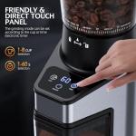 Electric QJA Burr Coffee Grinder with LCD Screen