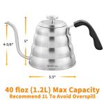 Gooseneck Pour Over Kettle with Thermometer 40 oz