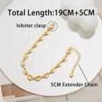 Gold Coffee Bean Link Bracelet for Women