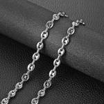 Men's Stainless Steel Coffee Bean Chain Necklace