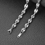 Men's Stainless Steel Coffee Bean Chain Necklace
