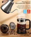 Classic 34oz French Press Coffee Maker in Dark Pewter