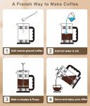 Classic 34oz French Press Coffee Maker in Dark Pewter