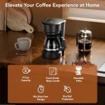 Electactic 5-Cup Coffee Maker with Delay Brew