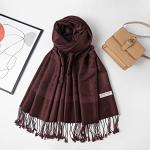 Reversible Coffee Bean Paisley Scarf Shawl