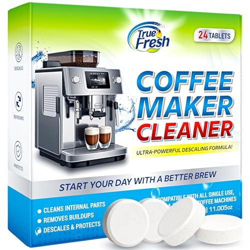 Coffee Machine Descaler & Cleaner Tablets - 24 Count